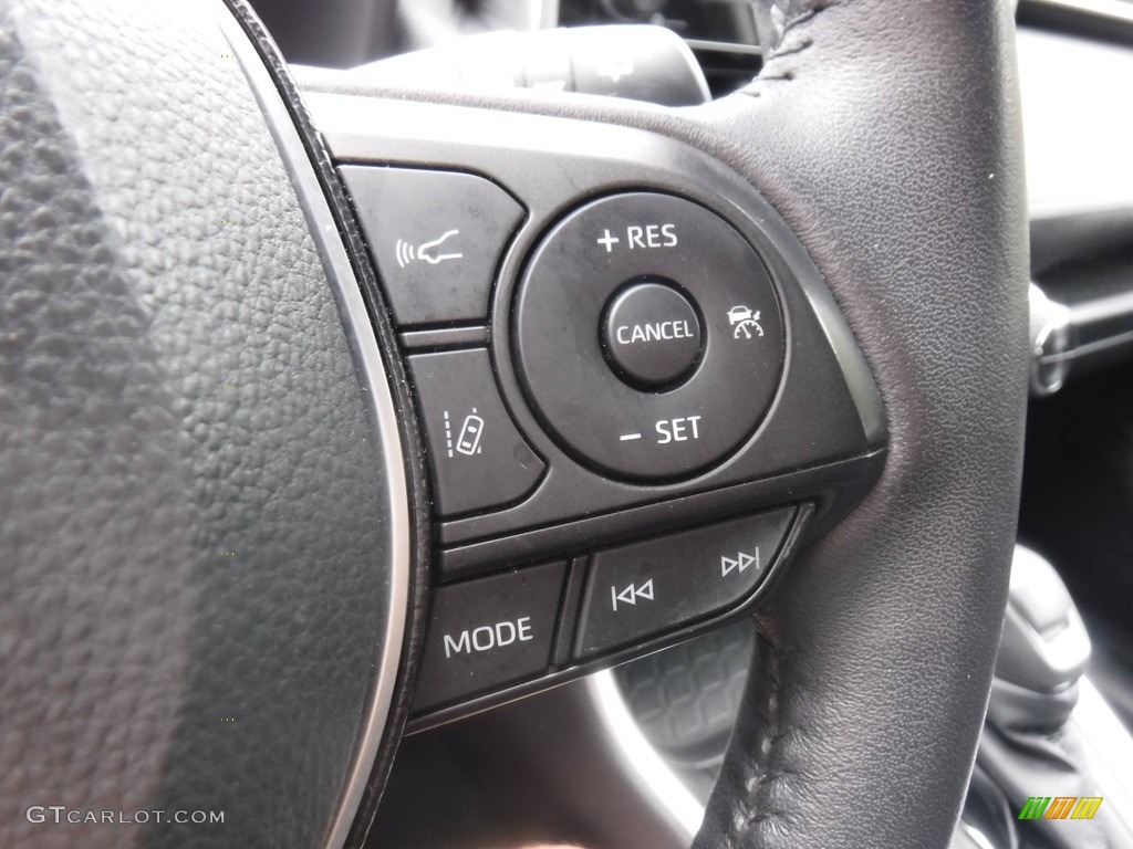 2021 Toyota RAV4 XLE AWD Hybrid Black Steering Wheel Photo #146603184