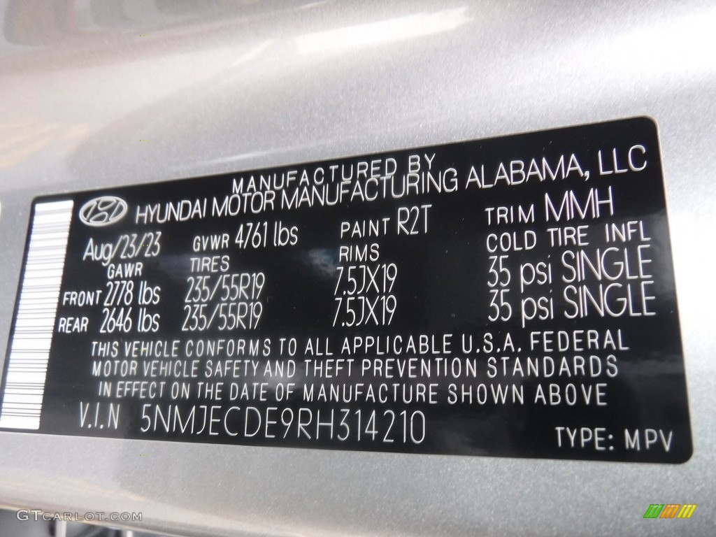 2024 Tucson Color Code R2T for Shimmering Silver Photo #146603237