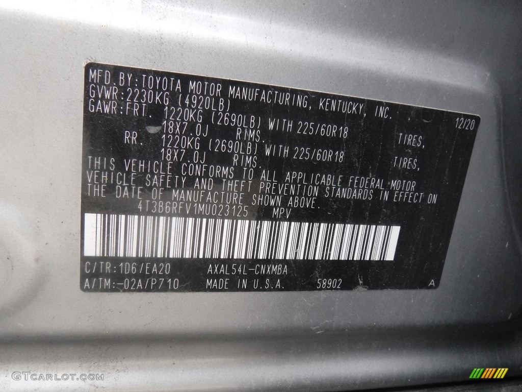 2021 RAV4 XLE AWD Hybrid - Silver Sky Metallic / Black photo #39