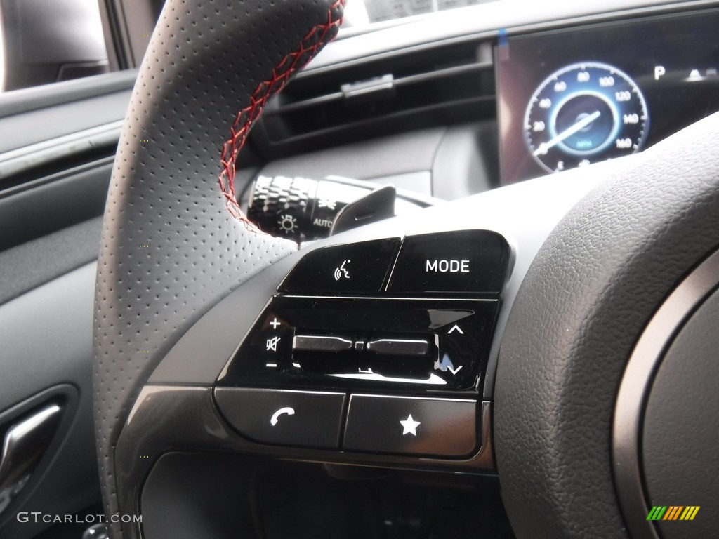 2024 Hyundai Tucson N-Line Hybrid AWD Black Steering Wheel Photo #146604559