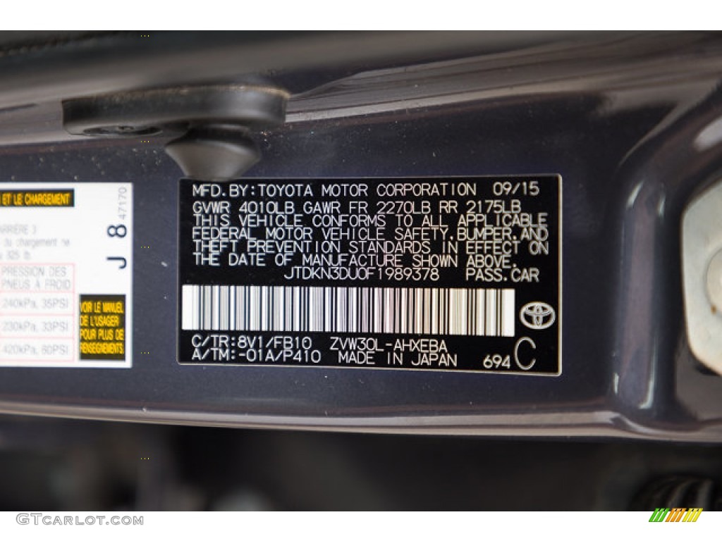 2015 Prius Four Hybrid - Winter Gray Metallic / Misty Gray photo #30