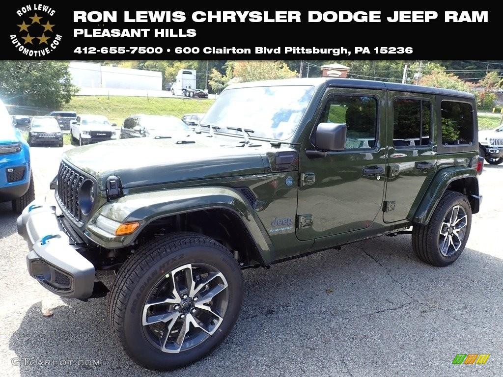 2024 Wrangler 4-Door Sport S 4xe Hybrid - Sarge Green / Black photo #1