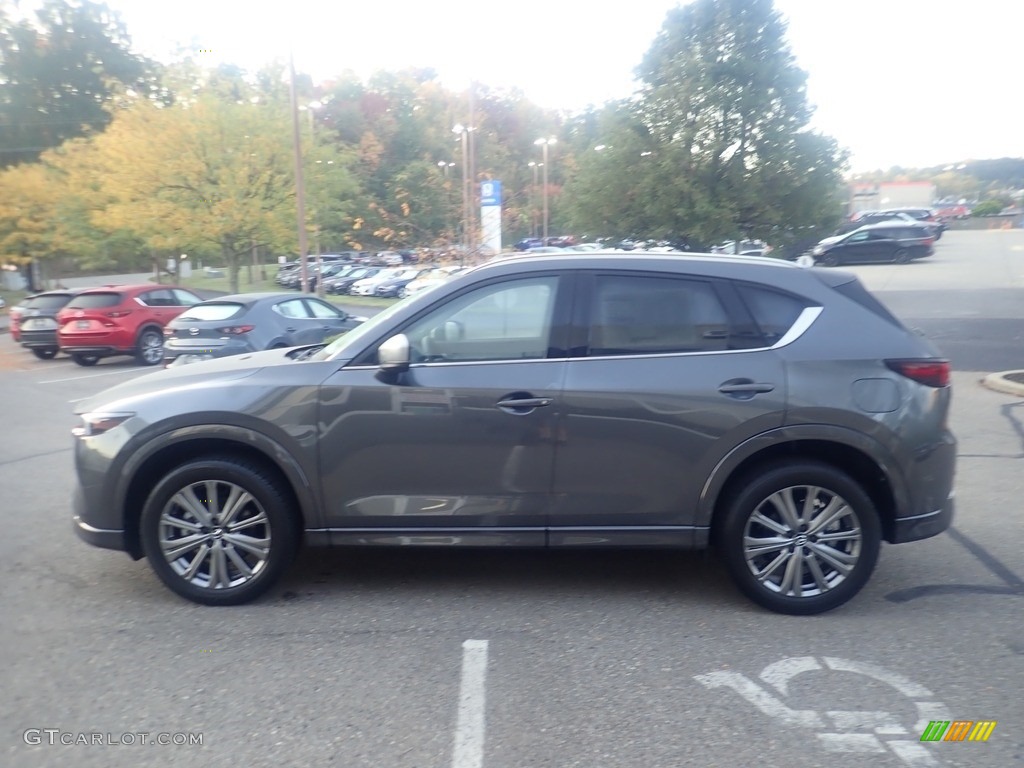 2024 CX-5 Turbo Signature AWD - Machine Gray Metallic / Caturra Brown photo #6