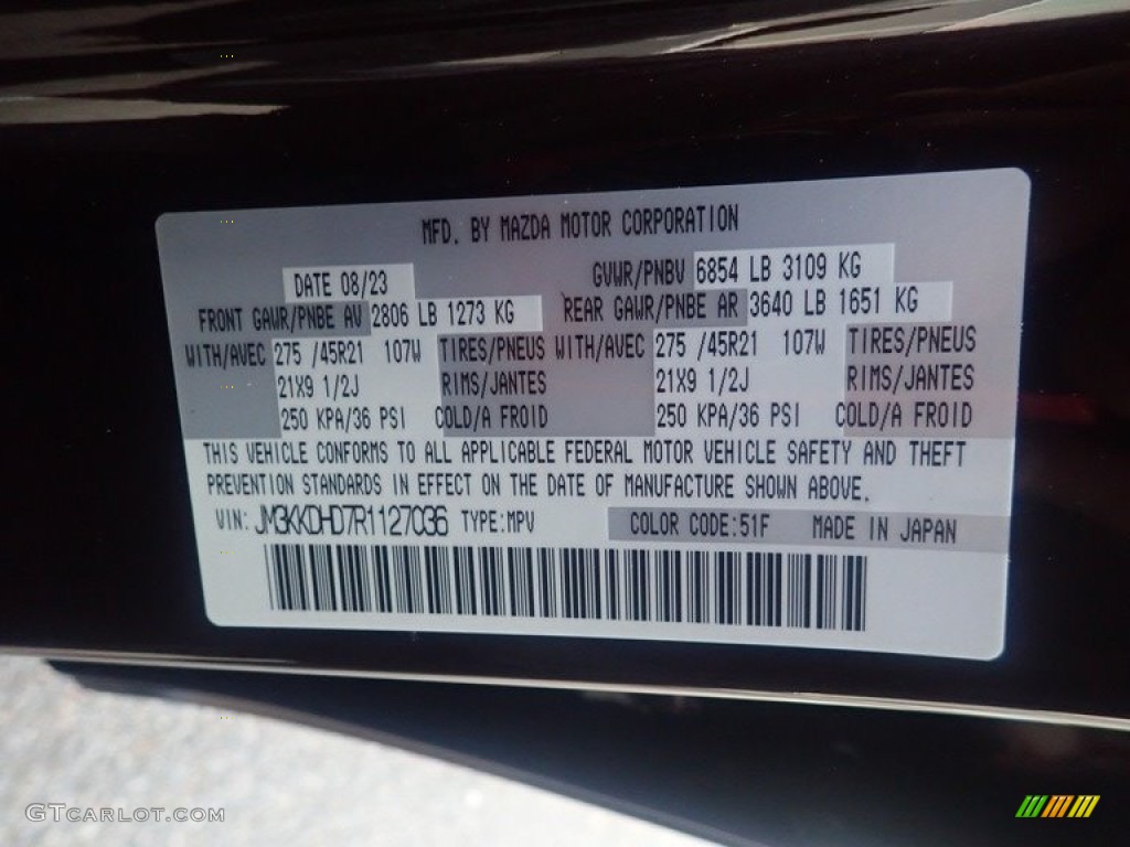 2024 CX-90 Color Code 51F for Artisan Red Premium Photo #146607734