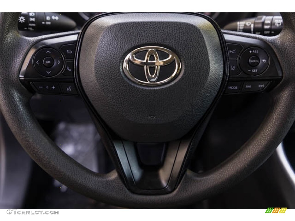 2021 Toyota RAV4 XLE AWD Black Steering Wheel Photo #146607775