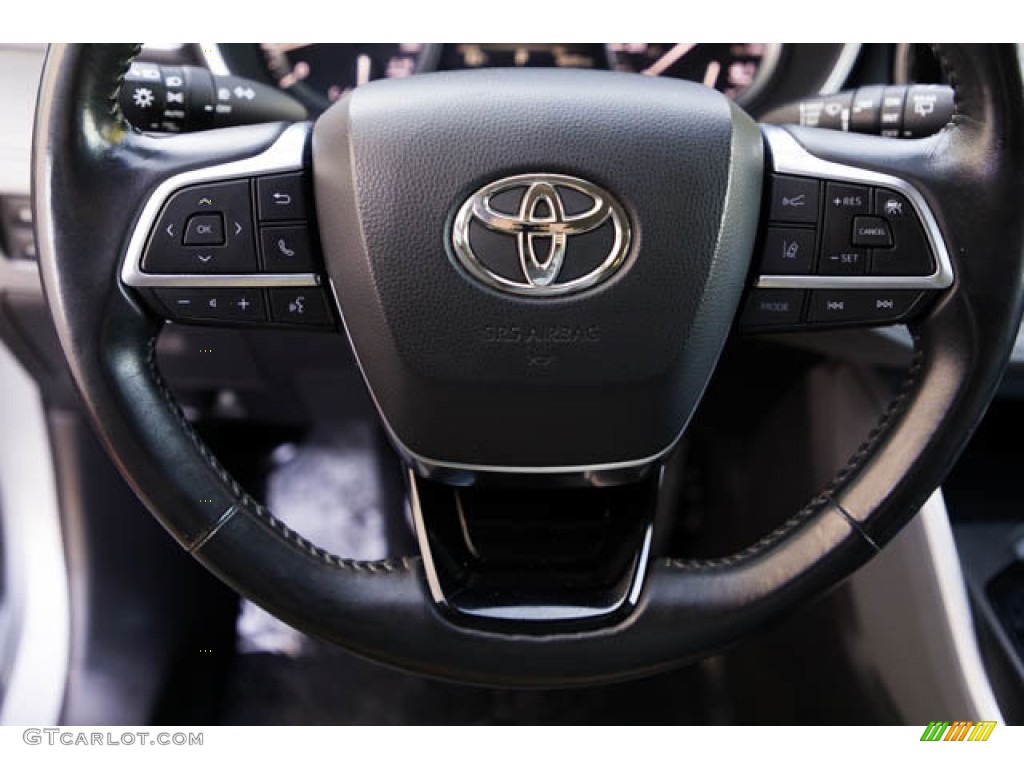 2020 Toyota Highlander XLE Black Steering Wheel Photo #146608814