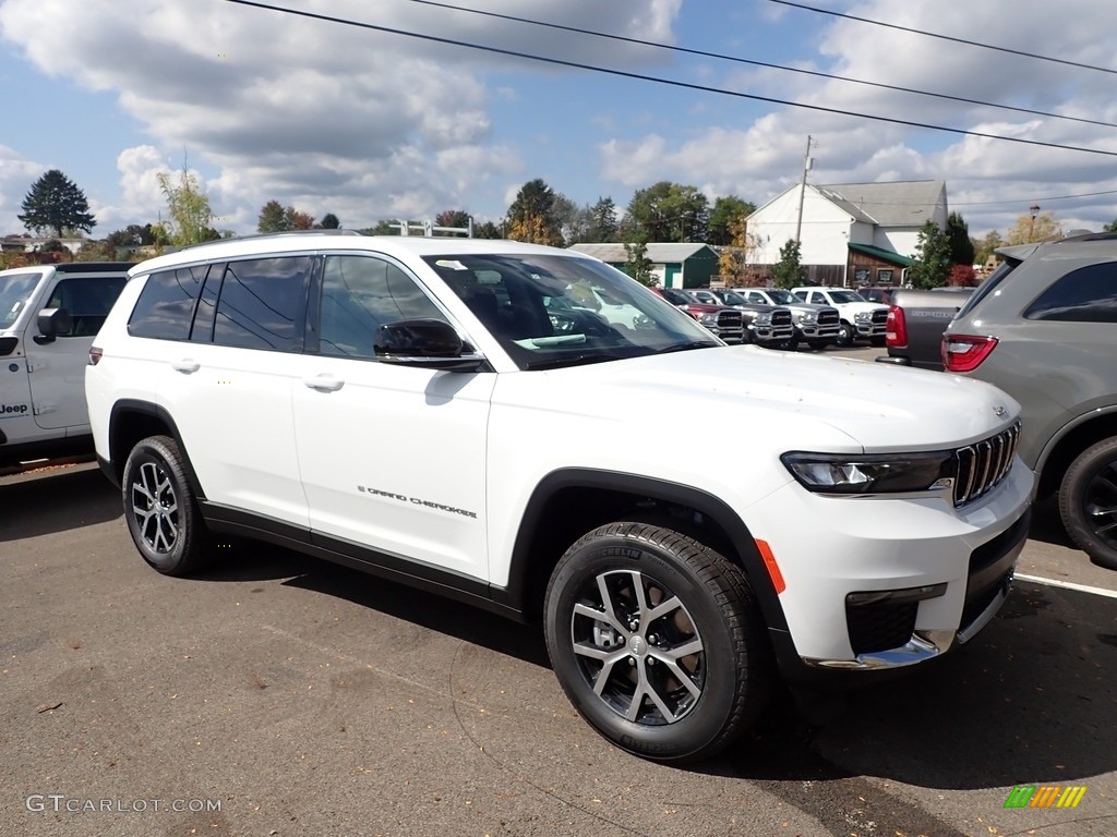 Bright White 2024 Jeep Grand Cherokee L Limited 4x4 Exterior Photo #146608934