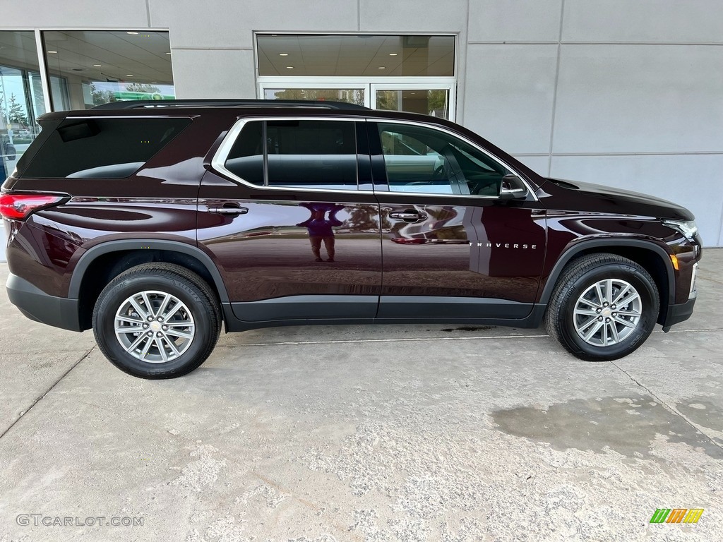 Black Cherry Metallic 2023 Chevrolet Traverse LT Exterior Photo #146609694