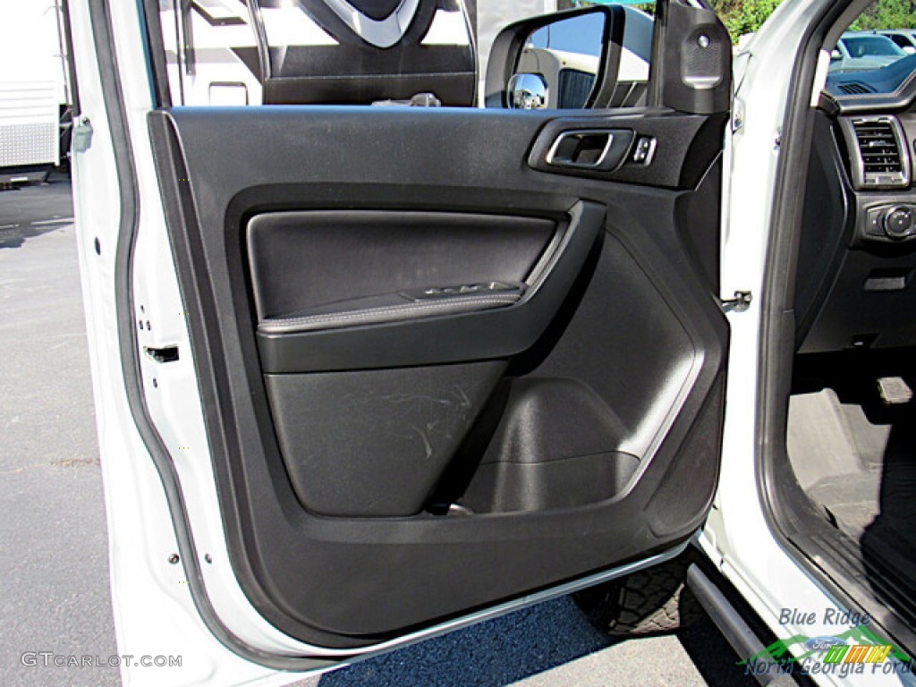 2021 Ford Ranger Lariat Tremor SuperCrew 4x4 Ebony Door Panel Photo #146610073