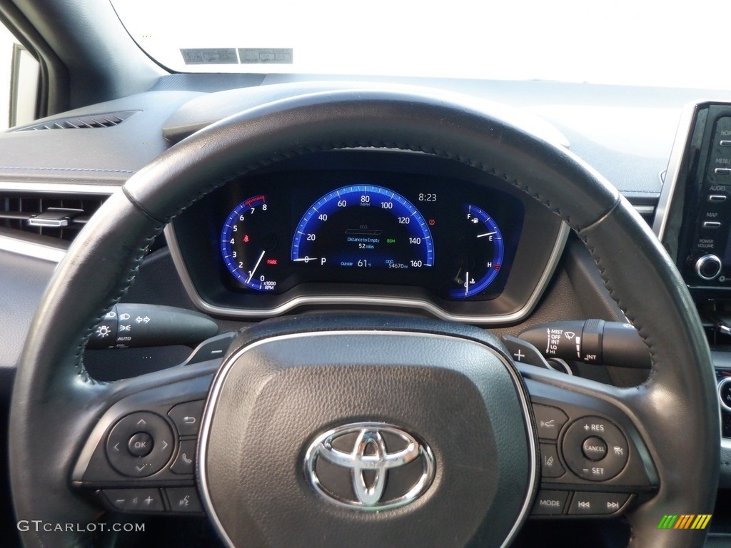 2021 Toyota Corolla XSE Black Steering Wheel Photo #146610124