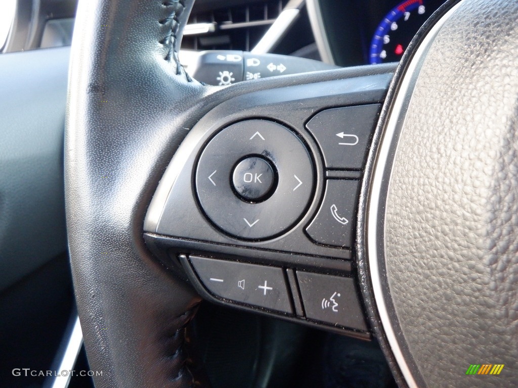 2021 Toyota Corolla XSE Black Steering Wheel Photo #146610148