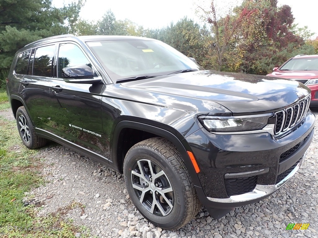 2024 Grand Cherokee L Limited 4x4 - Rocky Mountain Pearl / Global Black photo #3