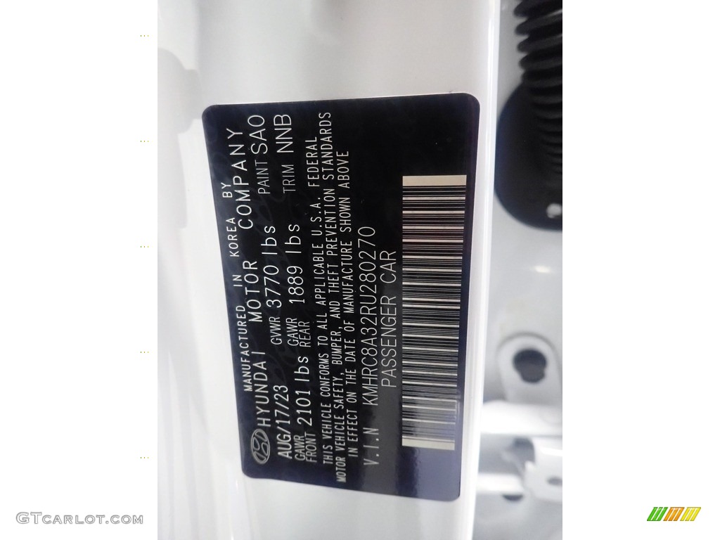 2024 Venue Color Code SA0 for Lunar White Photo #146610946