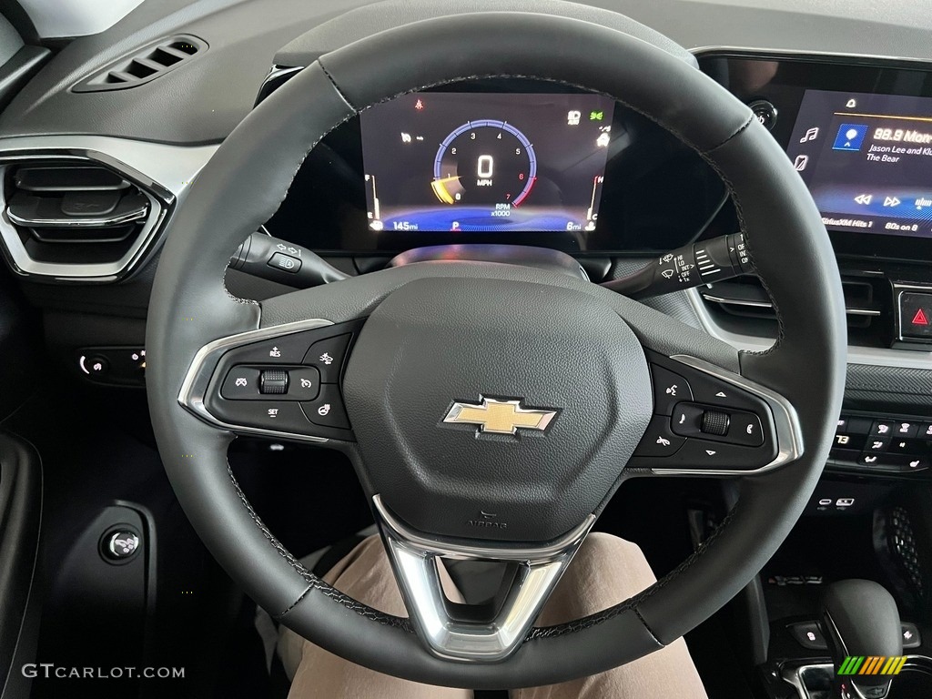 2024 Chevrolet TrailBlazer LT Jet Black/Medium Ash Gray Steering Wheel Photo #146610975