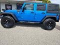 2016 Hydro Blue Pearl Jeep Wrangler Unlimited Sport 4x4  photo #2