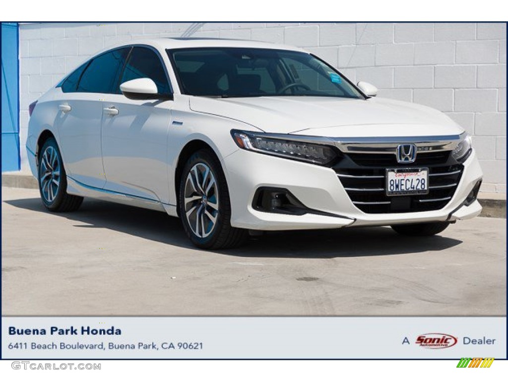 2021 Accord EX Hybrid - Platinum White Pearl / Black photo #1
