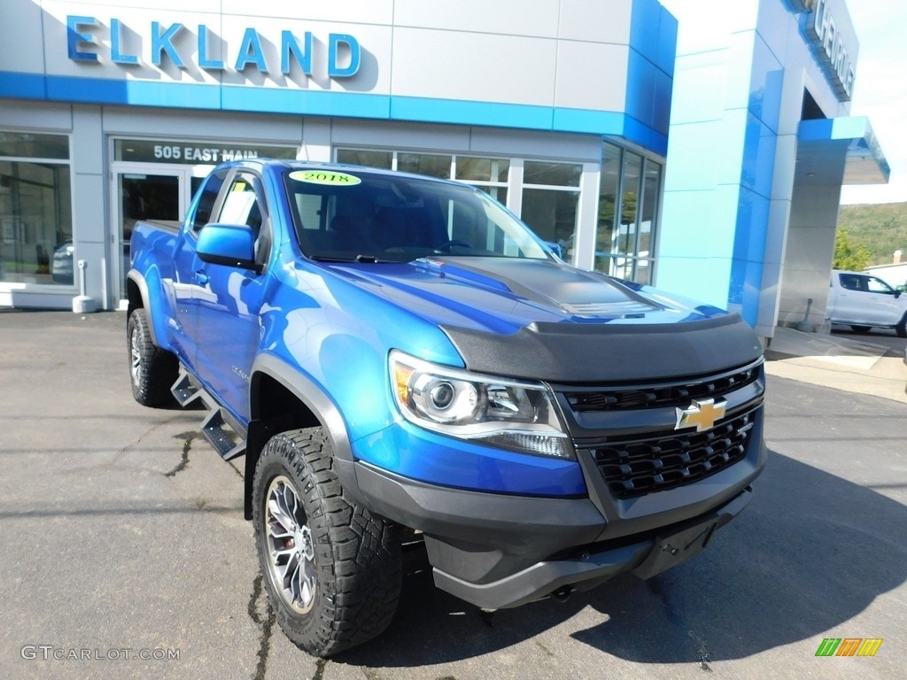 2018 Colorado ZR2 Extended Cab 4x4 - Kinetic Blue Metallic / Jet Black photo #11