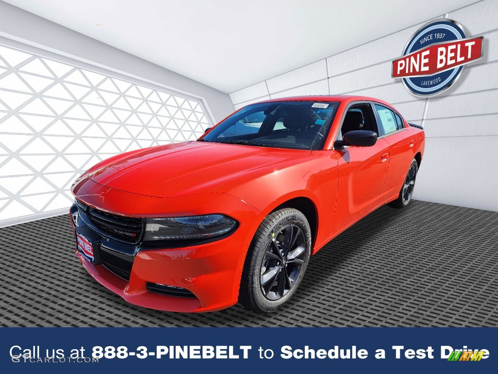 2023 Charger SXT AWD Blacktop - Go Mango / Black photo #1