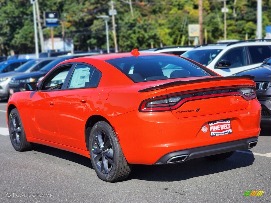 2023 Charger SXT AWD Blacktop - Go Mango / Black photo #4
