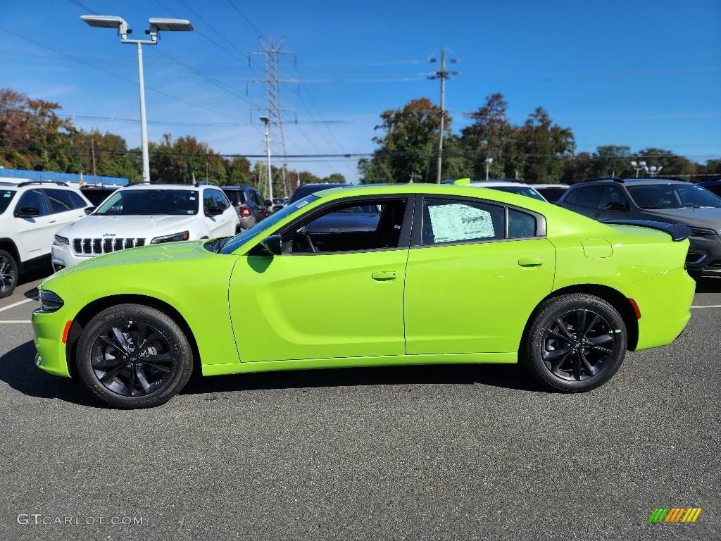 Sublime Metallic 2023 Dodge Charger SXT AWD Blacktop Exterior Photo #146613994