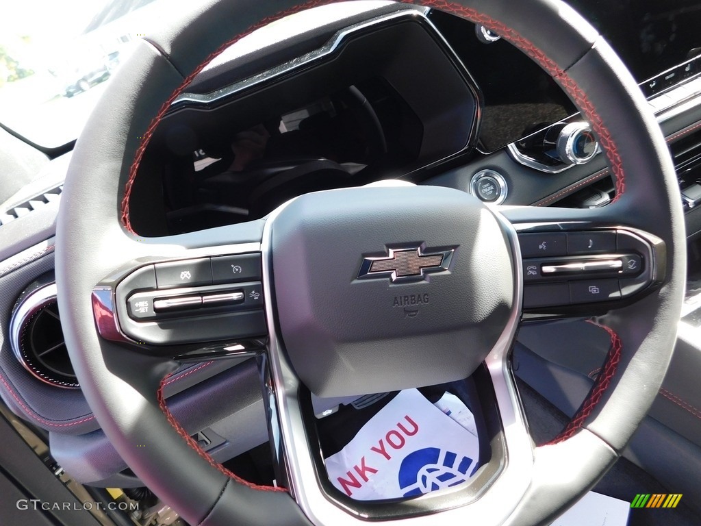 2023 Chevrolet Colorado Z71 Crew Cab 4x4 Jet Black/Adrenaline Red Steering Wheel Photo #146615380