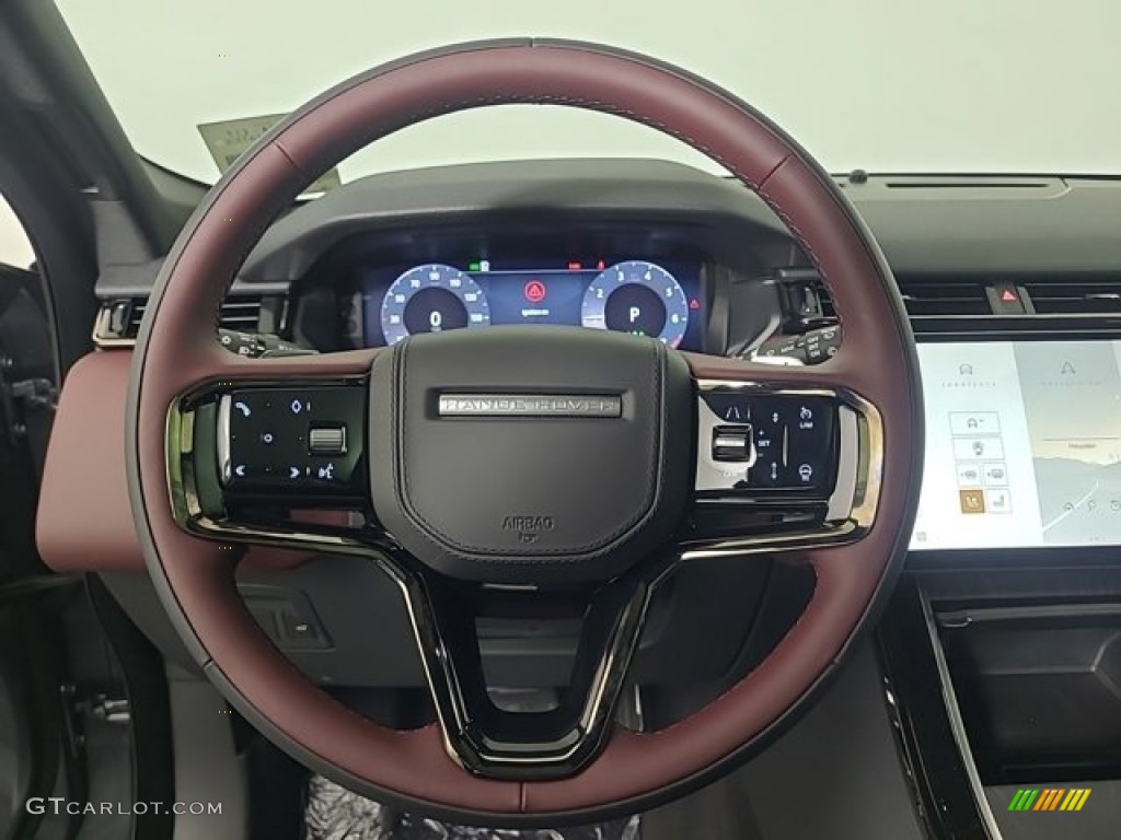2024 Land Rover Range Rover Velar Dynamic HSE Deep Garnet/Ebony Steering Wheel Photo #146616555