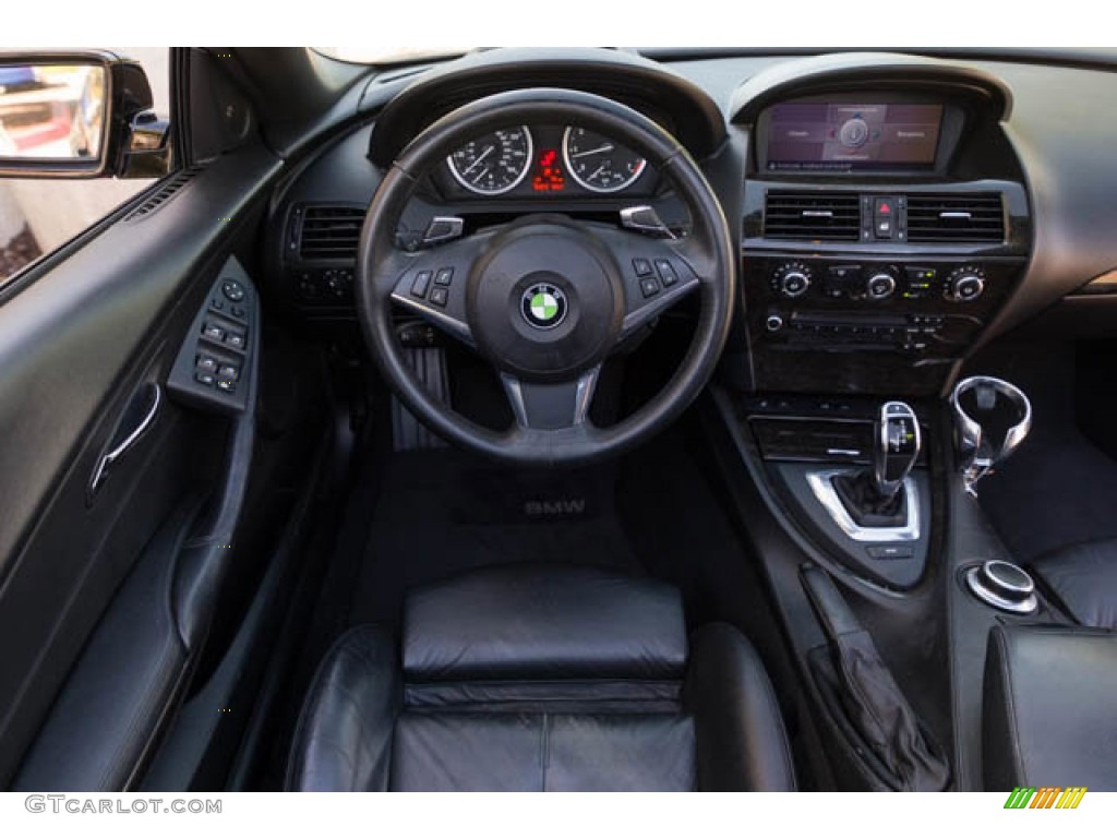 2008 BMW 6 Series 650i Convertible Black Dashboard Photo #146616585