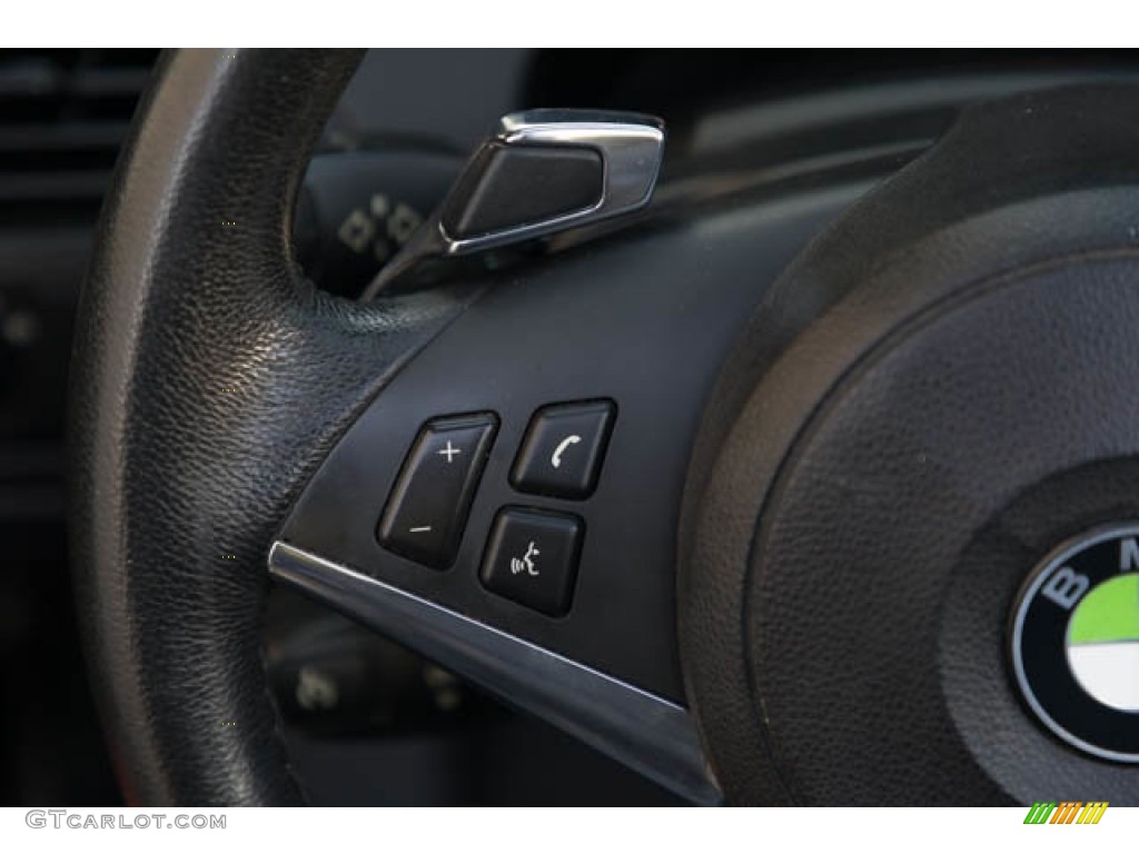 2008 BMW 6 Series 650i Convertible Black Steering Wheel Photo #146616955
