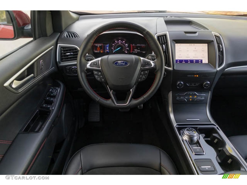 2020 Ford Edge ST Line AWD Ebony Dashboard Photo #146617082