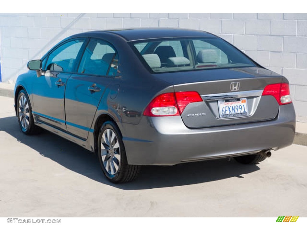2009 Civic EX Sedan - Urban Titanium Metallic / Gray photo #2