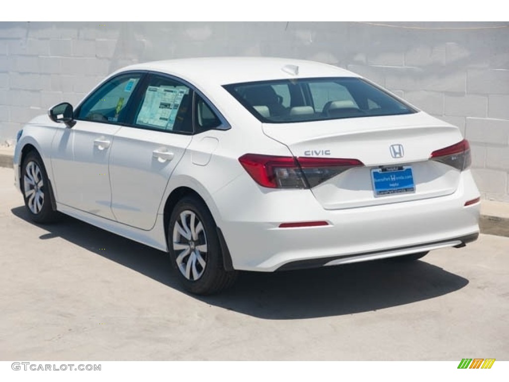 2024 Civic LX Sedan - Platinum White Pearl / Gray photo #2