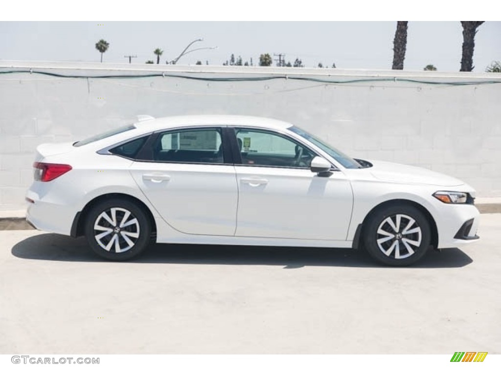 Platinum White Pearl 2024 Honda Civic LX Sedan Exterior Photo #146617675
