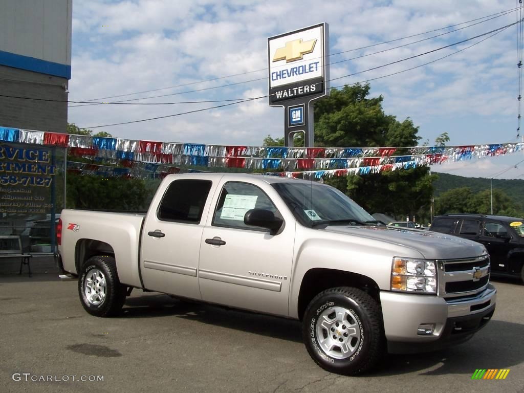 2009 Silverado 1500 LT Crew Cab 4x4 - Silver Birch Metallic / Ebony photo #1