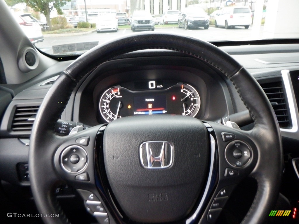 2020 Honda Ridgeline RTL-E AWD Black Steering Wheel Photo #146619004