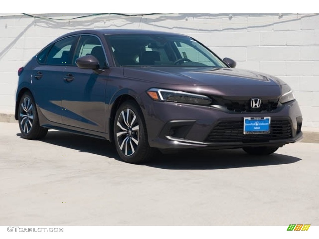 2024 Civic EX-L Hatchback - Smokey Mauve Pearl / Black photo #1
