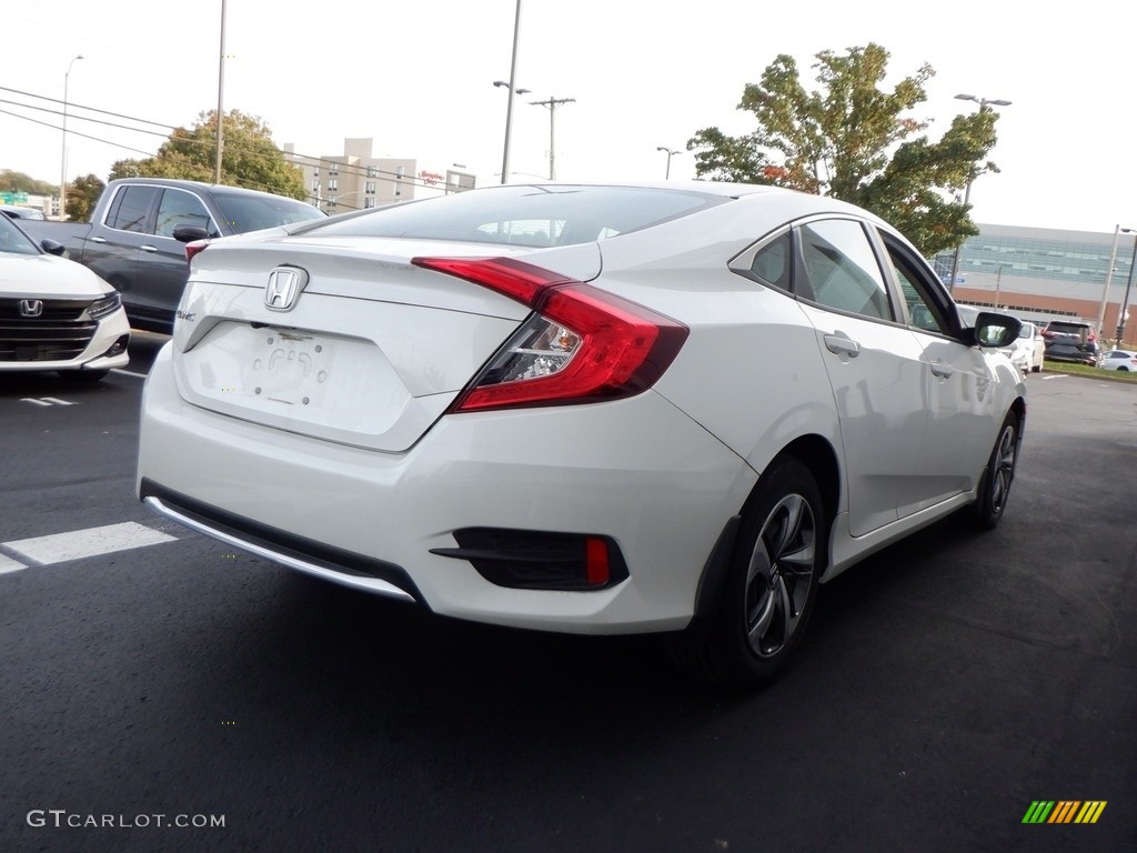 2020 Civic LX Sedan - Platinum White Pearl / Ivory photo #4