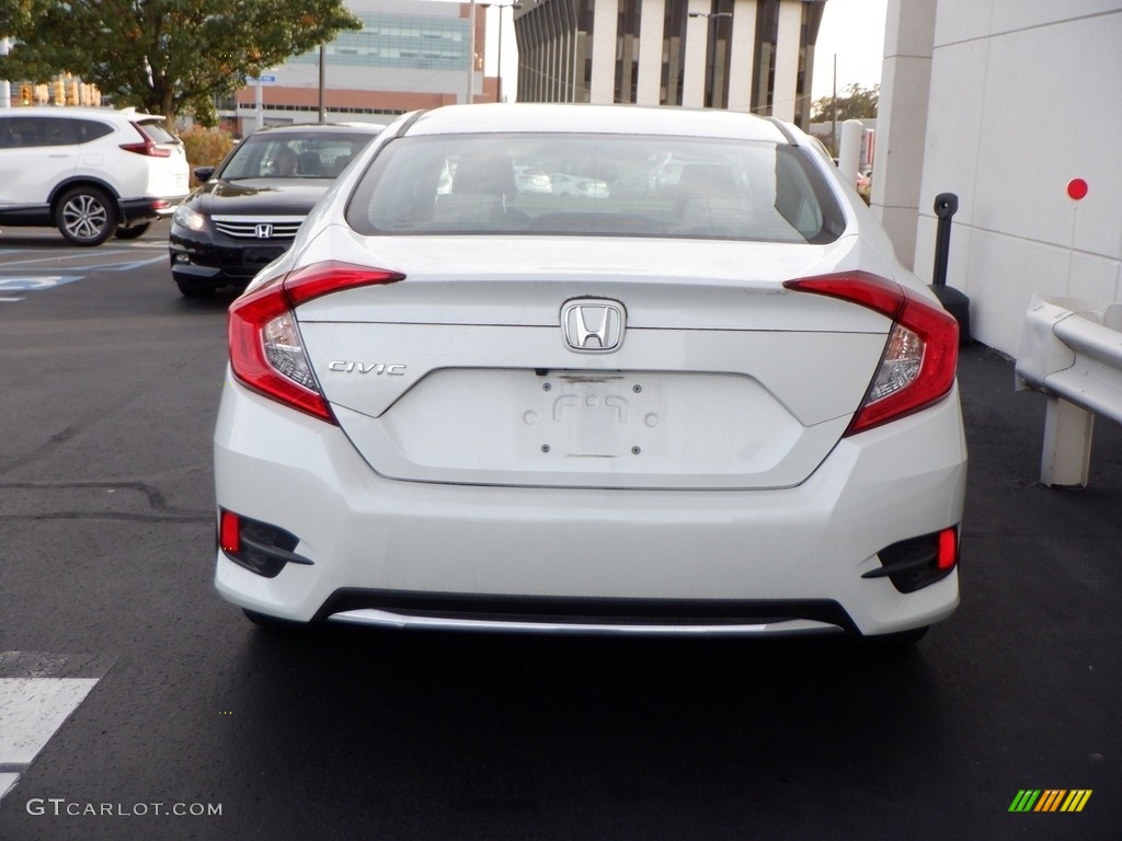 2020 Civic LX Sedan - Platinum White Pearl / Ivory photo #5