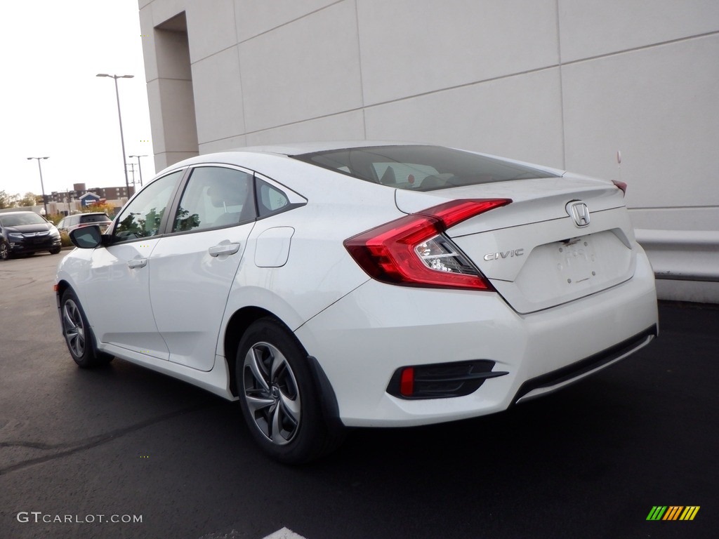 2020 Civic LX Sedan - Platinum White Pearl / Ivory photo #6