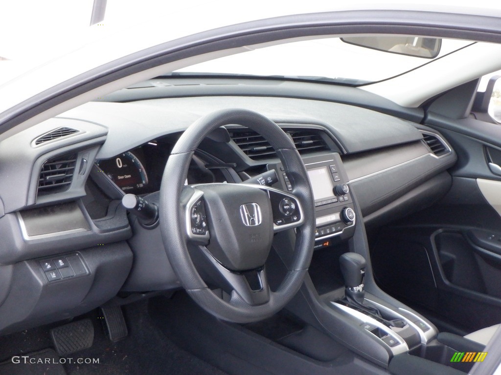 2020 Civic LX Sedan - Platinum White Pearl / Ivory photo #9