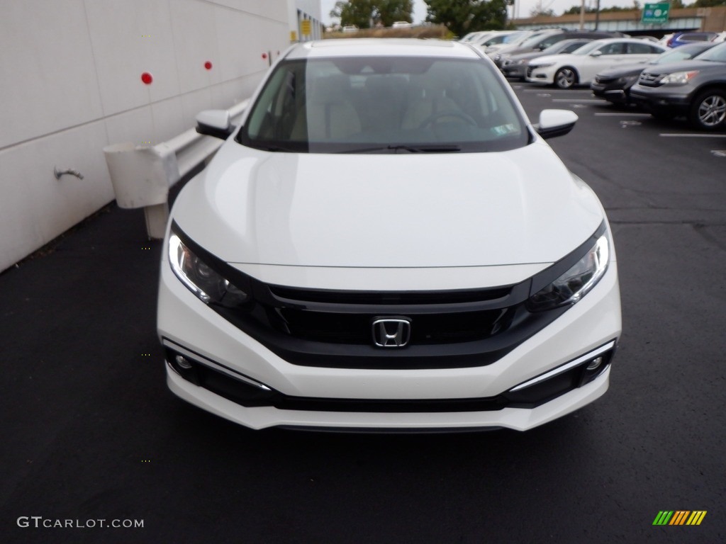 2021 Civic EX Sedan - Platinum White Pearl / Ivory photo #2