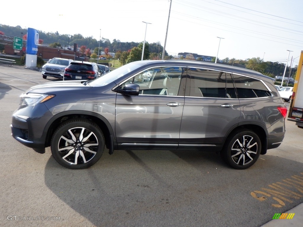 Modern Steel Metallic 2021 Honda Pilot Elite AWD Exterior Photo #146620965
