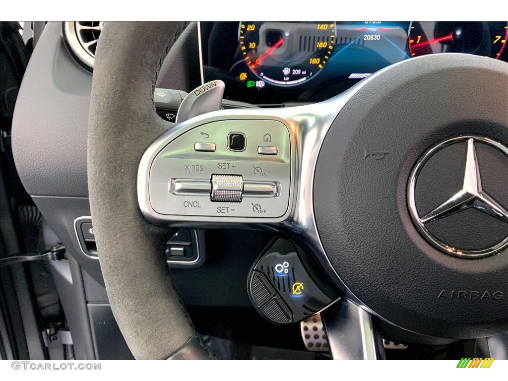 2021 Mercedes-Benz GLA AMG 35 4Matic Black Steering Wheel Photo #146621110