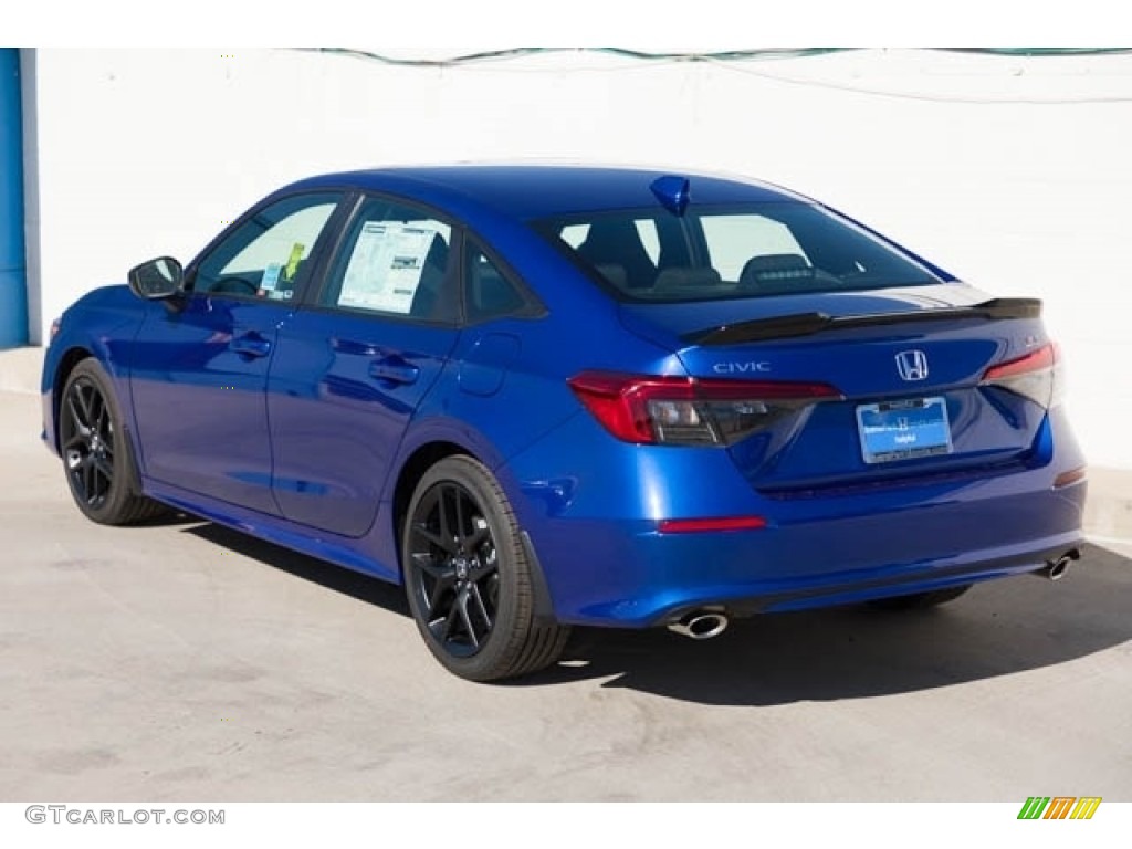 2024 Civic Si Sedan - Aegean Blue Metallic / Black/Red photo #2