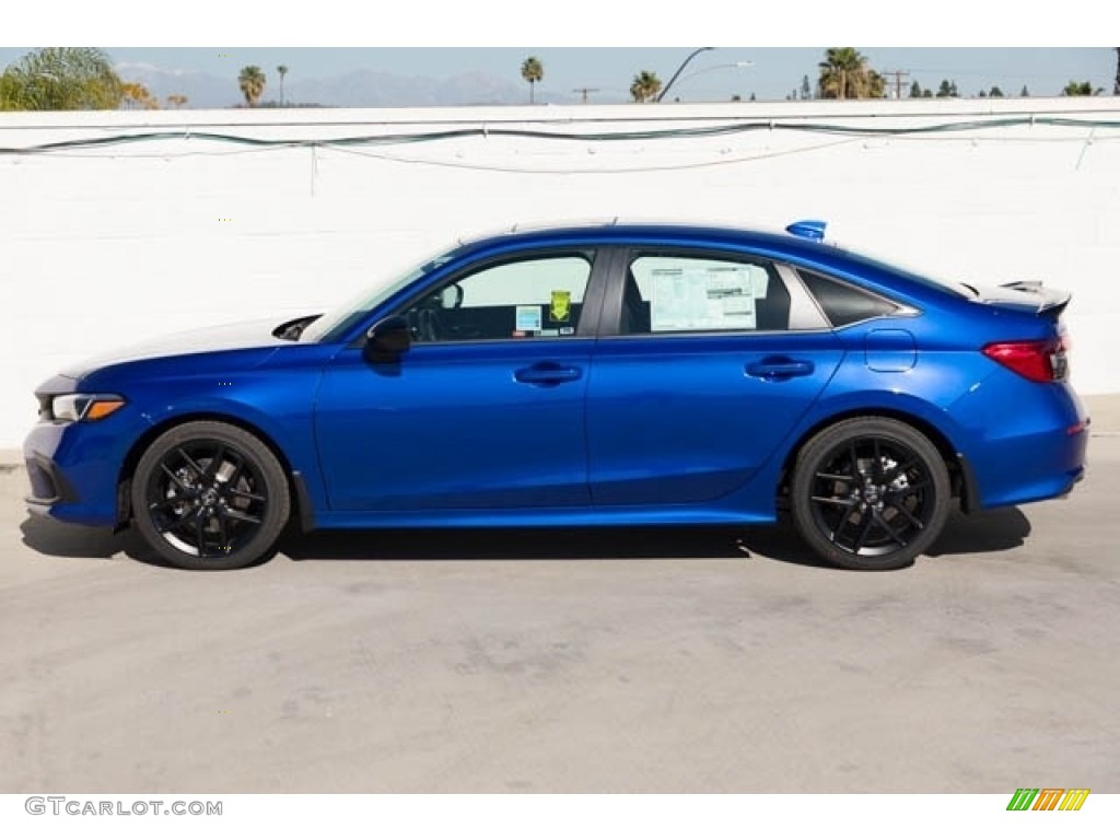 Aegean Blue Metallic 2024 Honda Civic Si Sedan Exterior Photo