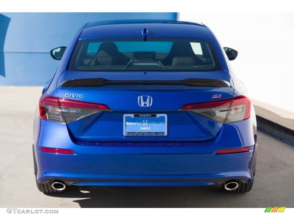 2024 Civic Si Sedan - Aegean Blue Metallic / Black/Red photo #5