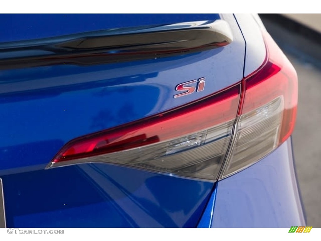 2024 Civic Si Sedan - Aegean Blue Metallic / Black/Red photo #7