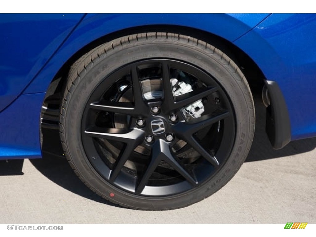 2024 Civic Si Sedan - Aegean Blue Metallic / Black/Red photo #12