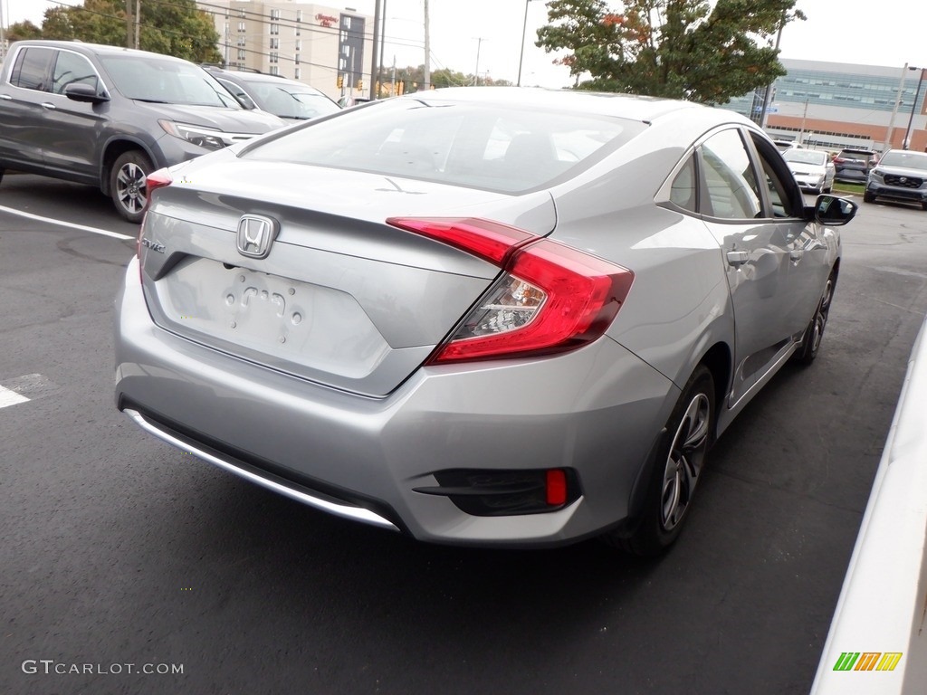 2020 Civic LX Sedan - Lunar Silver Metallic / Black photo #4