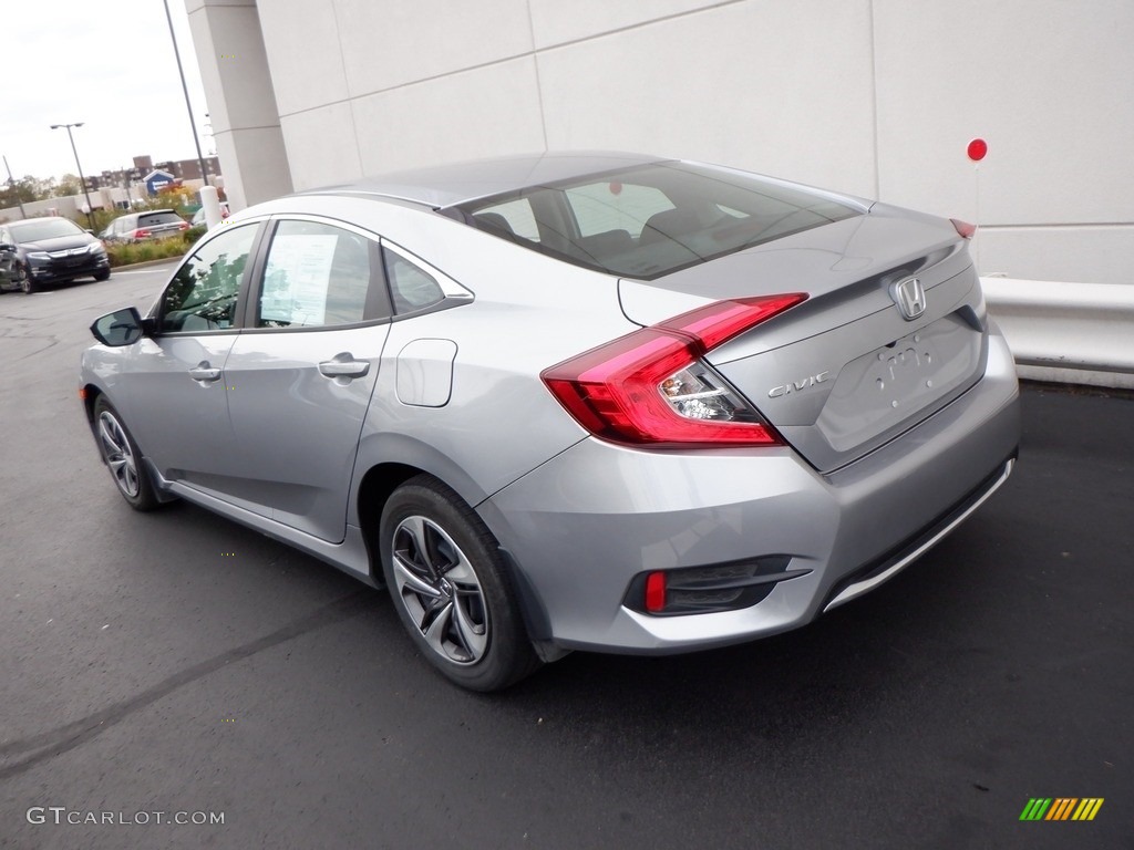 2020 Civic LX Sedan - Lunar Silver Metallic / Black photo #6