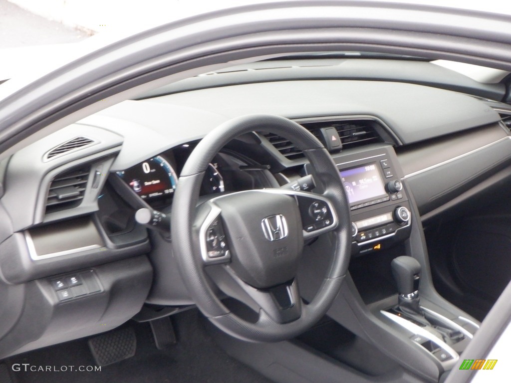 2020 Civic LX Sedan - Lunar Silver Metallic / Black photo #8